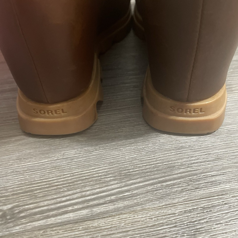 SOREL NL4371-245 Joan of Arctic Wedge III Zip Chelsea Boot Sz 8 Hazelnut Brown - Picture 8 of 12